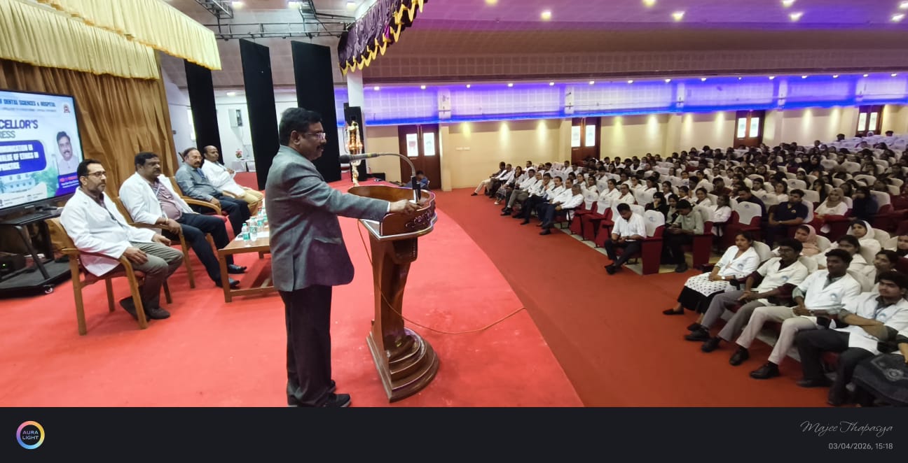 *ഡോക്ടർ–രോഗി ബന്ധം പുനഃസ്ഥാപിക്കണം: വൈസ് ചാൻസലർ*