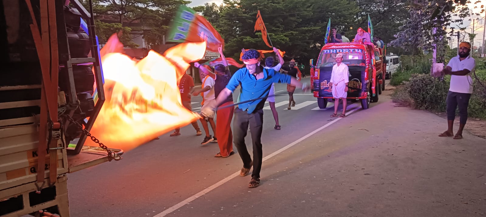 ന്യൂ മാഹിയിൽ ബി.ജെ.പി ആഹ്ലാദ പ്രകടനം നടത്തി